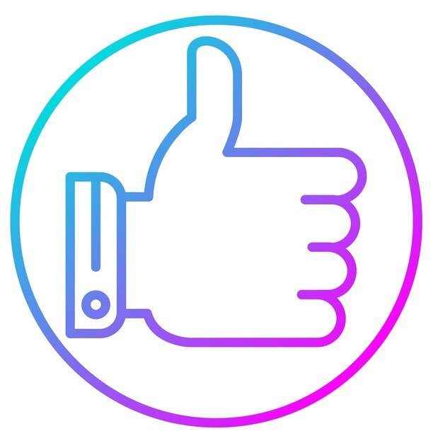 El icono vectorial de pulgares hacia arriba se puede utilizar para el conjunto de iconos de comentarios del cliente