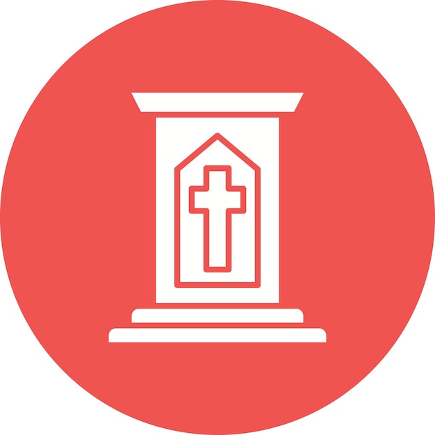El icono vectorial del púlpito se puede usar para el conjunto de iconos funerarios