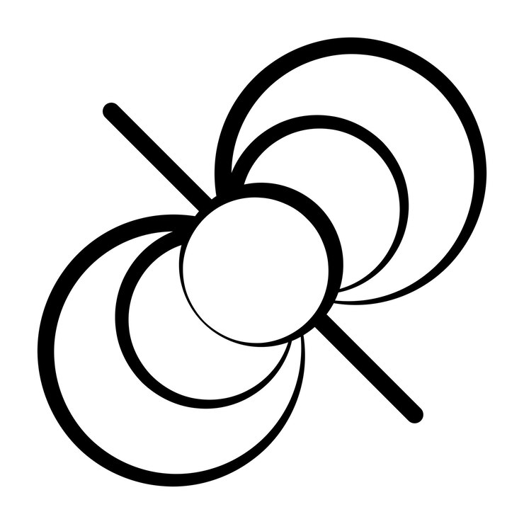 Vector el icono vectorial de los púlsares