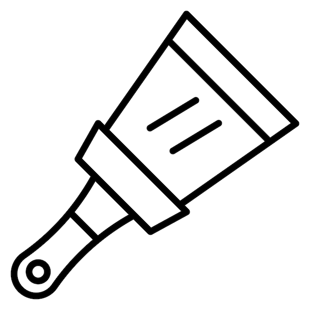 El icono vectorial de Putty Knife se puede usar para el conjunto de iconos de mejoras para el hogar
