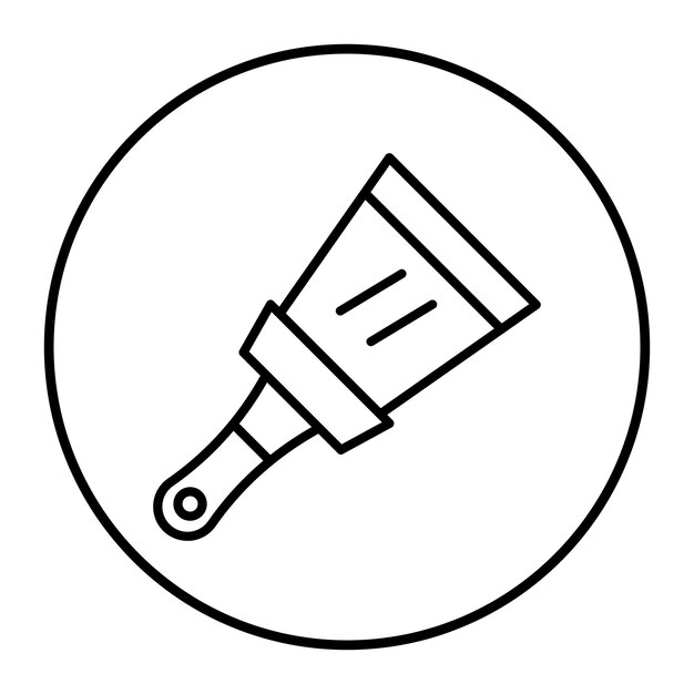 El icono vectorial de Putty Knife se puede usar para el conjunto de iconos de mejoras para el hogar