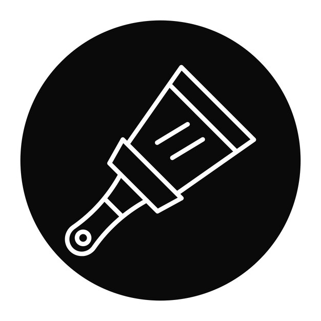 El icono vectorial de Putty Knife se puede usar para el conjunto de iconos de mejoras para el hogar