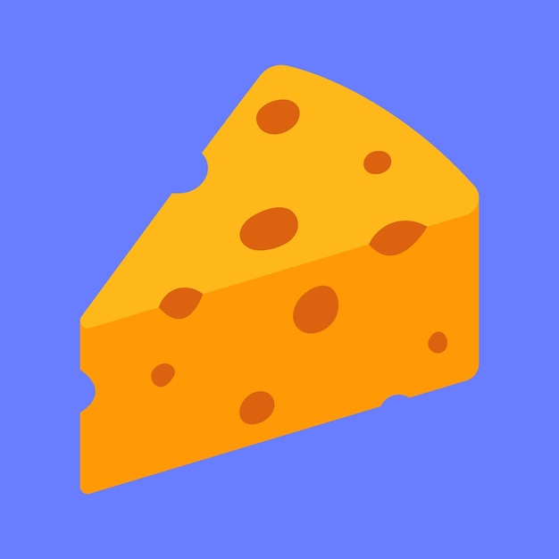 Icono vectorial de queso pieza de ilustración de queso vector de ícono de queso sabroso
