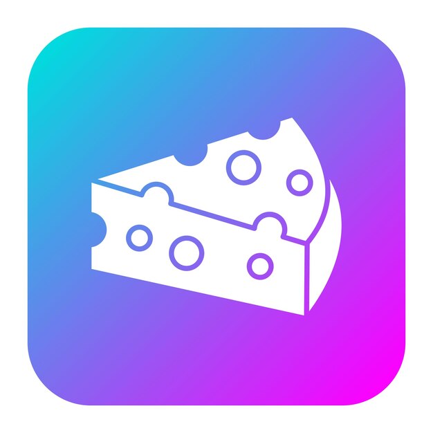 El icono vectorial de queso se puede usar para el conjunto de iconos de panadería