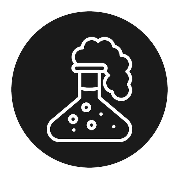 El icono vectorial de química se puede usar para el conjunto de iconos de vuelta a la escuela