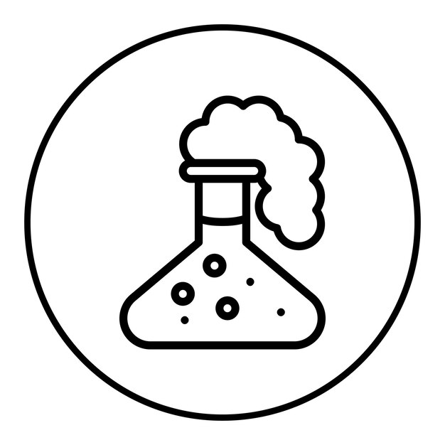 El icono vectorial de química se puede usar para el conjunto de iconos de vuelta a la escuela