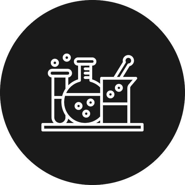 El icono vectorial de química se puede utilizar para el conjunto de iconos de educación