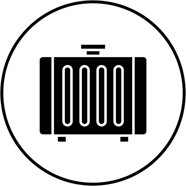 El icono vectorial del radiador se puede utilizar para el conjunto de iconos de reparación de automóviles