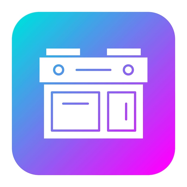 El icono vectorial del rango de cocción se puede usar para el conjunto de iconos de panadería