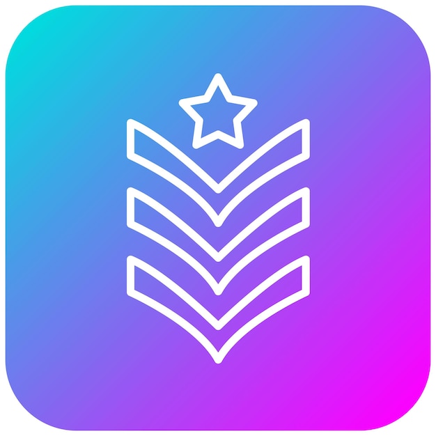 El icono vectorial de rangos se puede usar para el conjunto de iconos de tiro con arco