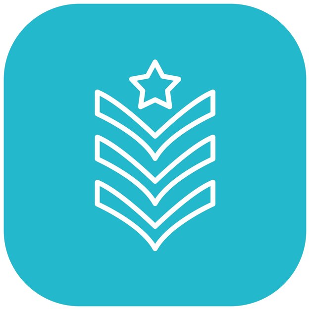 El icono vectorial de rangos se puede usar para el conjunto de iconos de tiro con arco