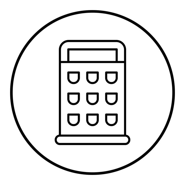 El icono vectorial del rastrillo se puede usar para el conjunto de iconos de la panadería