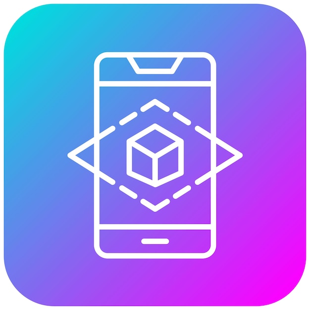 El icono vectorial de realidad aumentada se puede utilizar para el conjunto de iconos de realidad virtual