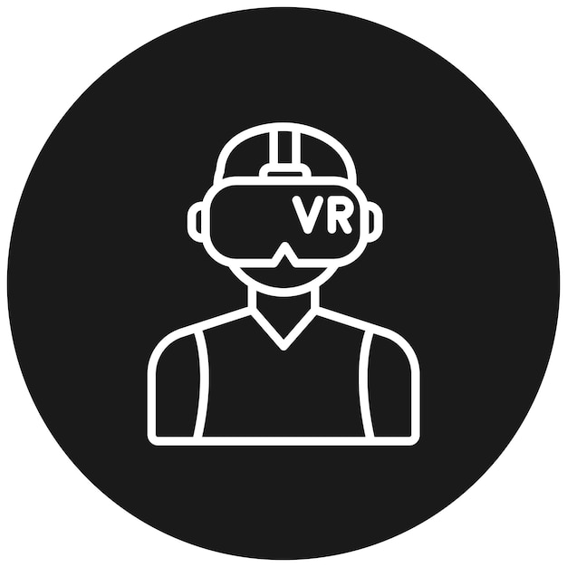 El icono vectorial de realidad virtual se puede utilizar para el conjunto de iconos de realidad virtual