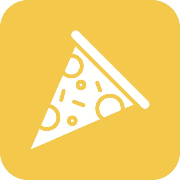 Vector el icono vectorial de la rebanada de pizza se puede usar para el conjunto de iconos de cumpleaños