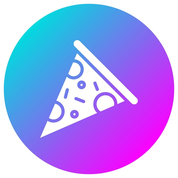 El icono vectorial de la rebanada de pizza se puede usar para el conjunto de iconos de cumpleaños