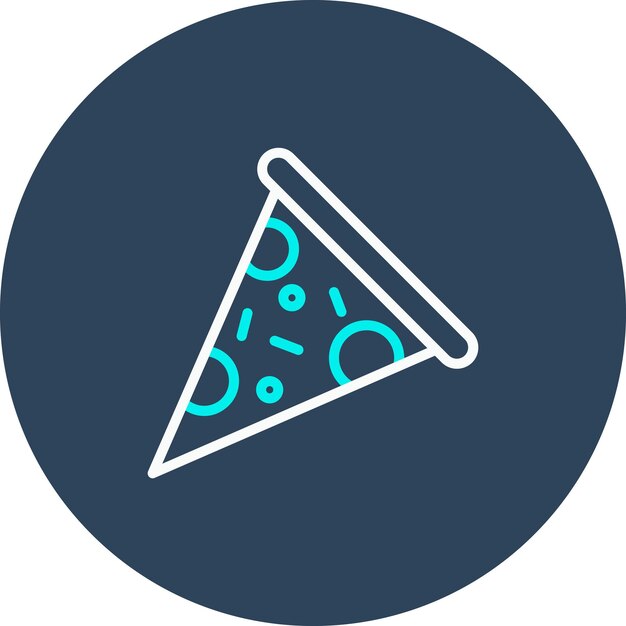El icono vectorial de la rebanada de pizza se puede usar para el conjunto de iconos de cumpleaños
