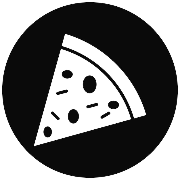El icono vectorial de la rebanada de pizza se puede usar para el conjunto de iconos de Italia