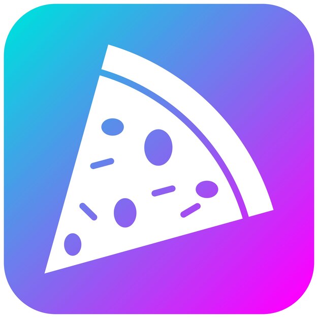 El icono vectorial de la rebanada de pizza se puede usar para el conjunto de iconos de Italia