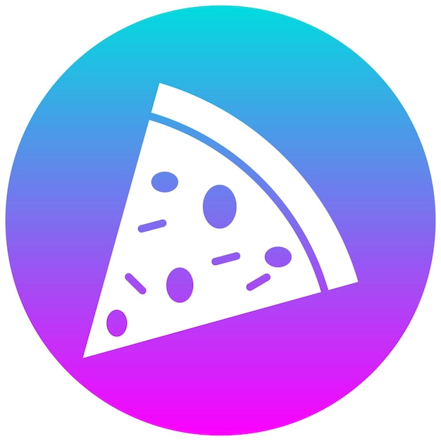 El icono vectorial de la rebanada de pizza se puede usar para el conjunto de iconos de Italia