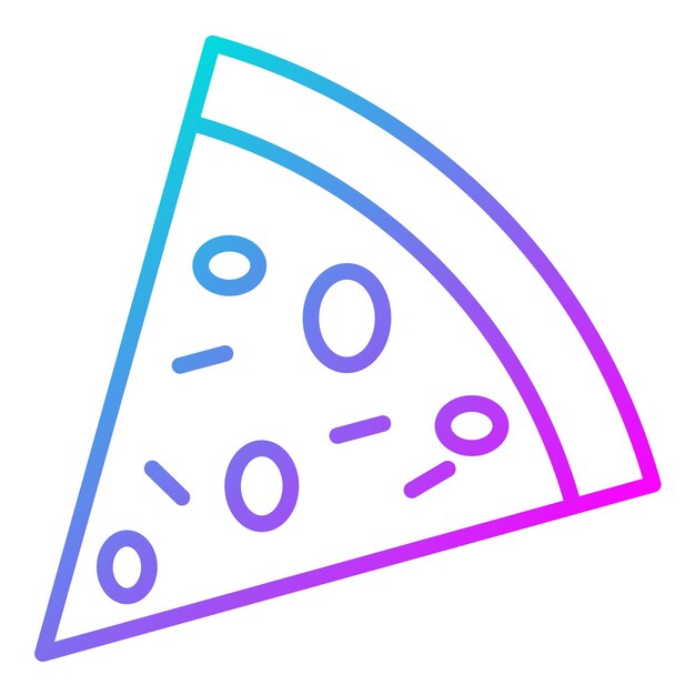 El icono vectorial de la rebanada de pizza se puede usar para el conjunto de iconos de Italia