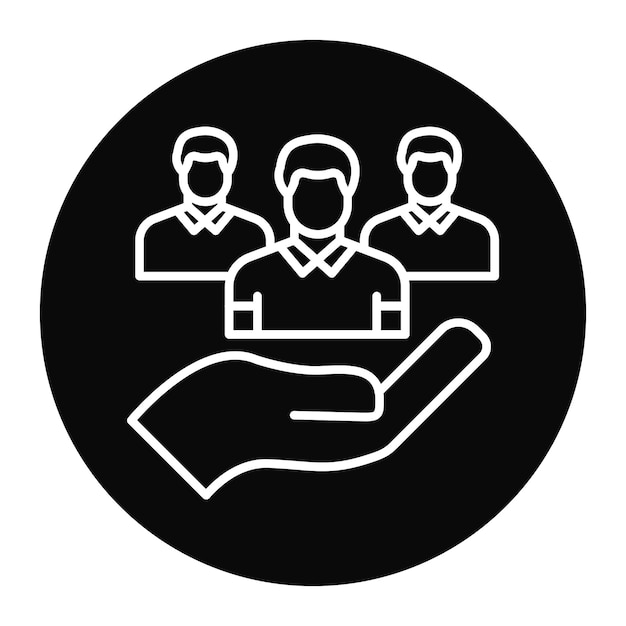 El icono vectorial de recursos humanos se puede utilizar para el conjunto de iconos de búsqueda de empleo
