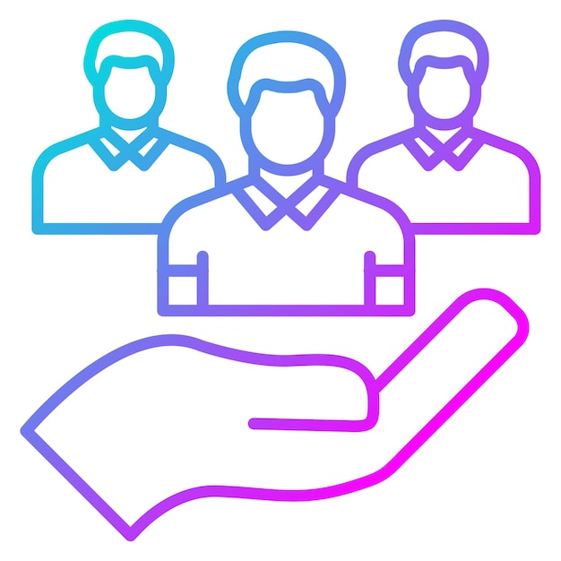 El icono vectorial de recursos humanos se puede utilizar para el conjunto de iconos de búsqueda de empleo
