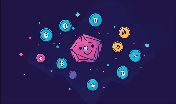 Vector el icono vectorial de una red blockchain