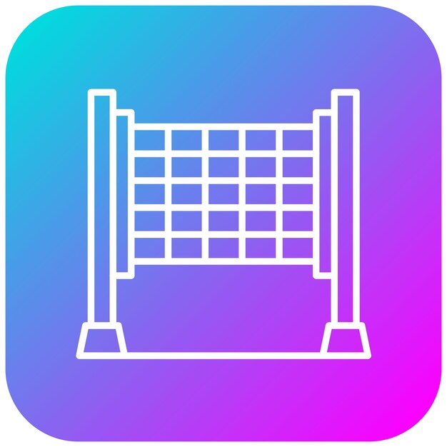 El icono vectorial de la red de voleibol se puede utilizar para el conjunto de iconos deportivos