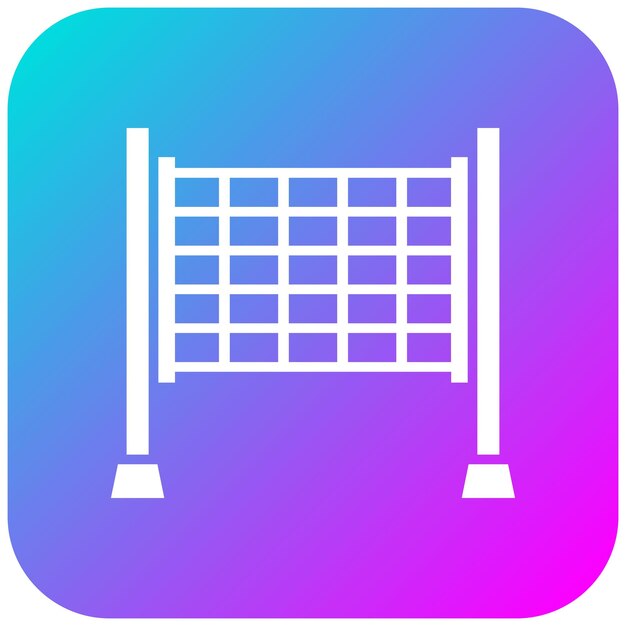 El icono vectorial de la red de voleibol se puede utilizar para el conjunto de iconos deportivos