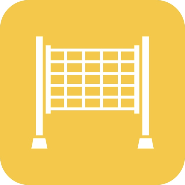 El icono vectorial de la red de voleibol se puede utilizar para el conjunto de iconos deportivos
