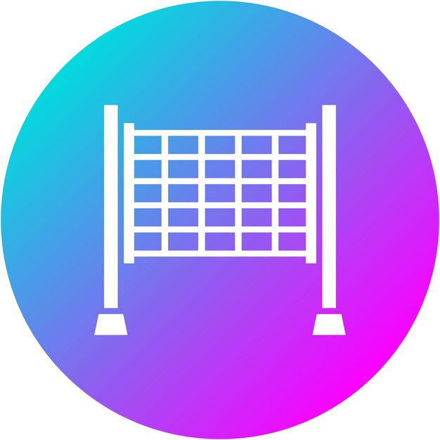El icono vectorial de la red de voleibol se puede utilizar para el conjunto de iconos deportivos