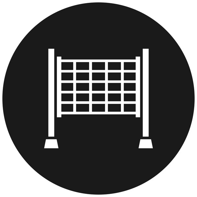 El icono vectorial de la red de voleibol se puede utilizar para el conjunto de iconos deportivos