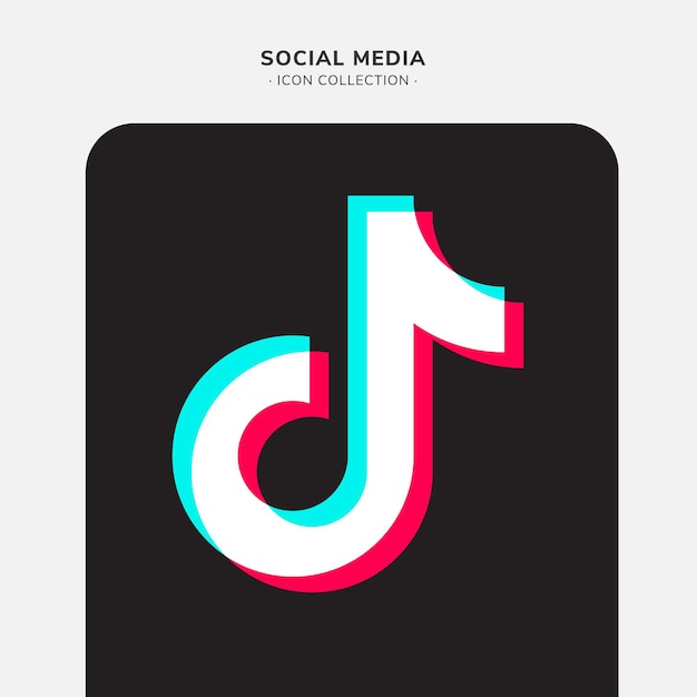 Vector el icono vectorial de las redes sociales de tiktok