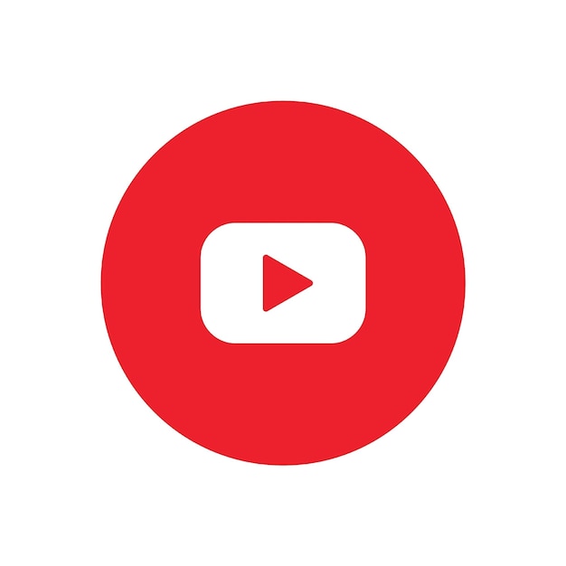 Icono vectorial de las redes sociales de YouTube