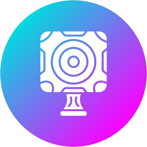 El icono vectorial redondo de la cámara web se puede usar para el conjunto de iconos de tecnología