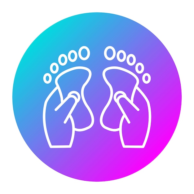 El icono vectorial de reflexología se puede utilizar para el conjunto de iconos de Spa