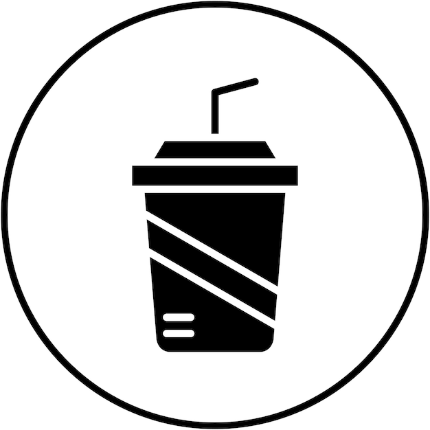 El icono vectorial de refrescos se puede utilizar para el conjunto de iconos de entrega de alimentos