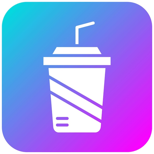 El icono vectorial de refrescos se puede utilizar para el conjunto de iconos de entrega de alimentos