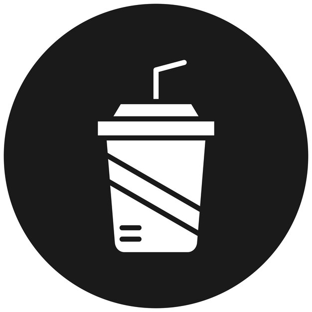 El icono vectorial de refrescos se puede utilizar para el conjunto de iconos de entrega de alimentos