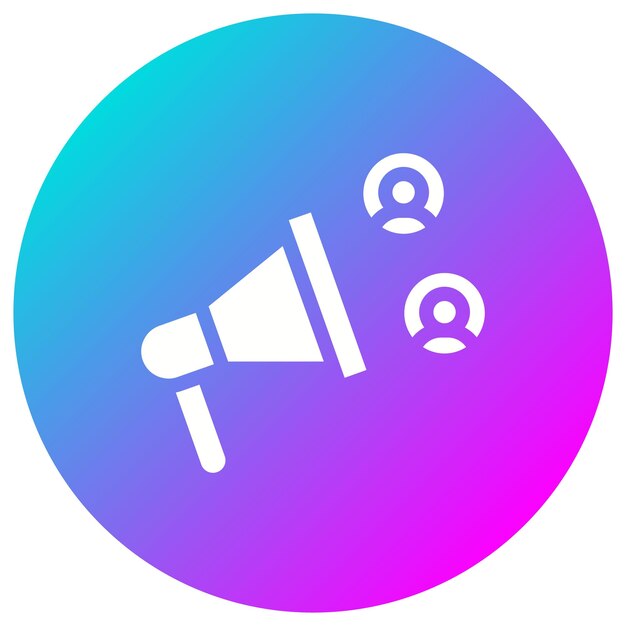 El icono vectorial de relaciones públicas se puede utilizar para el conjunto de iconos de marketing digital