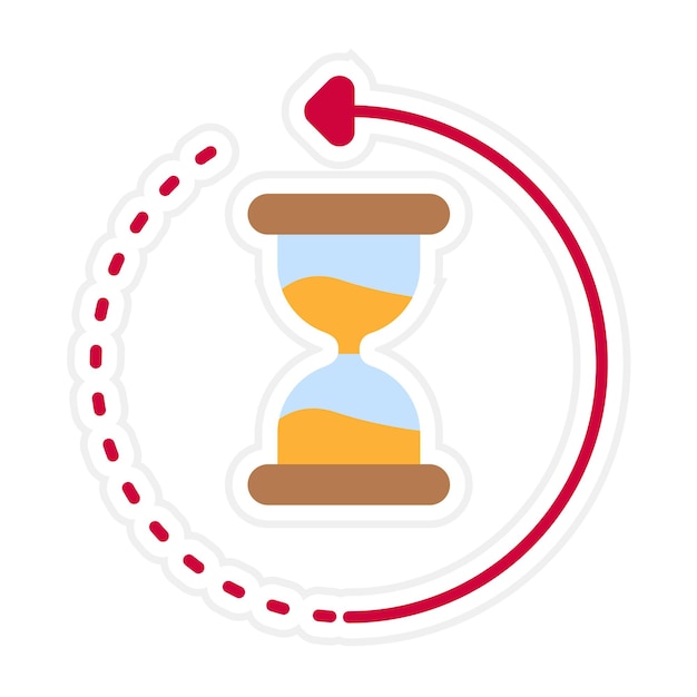 El icono vectorial de reloj de arena se puede usar para el conjunto de iconos de hora y fecha