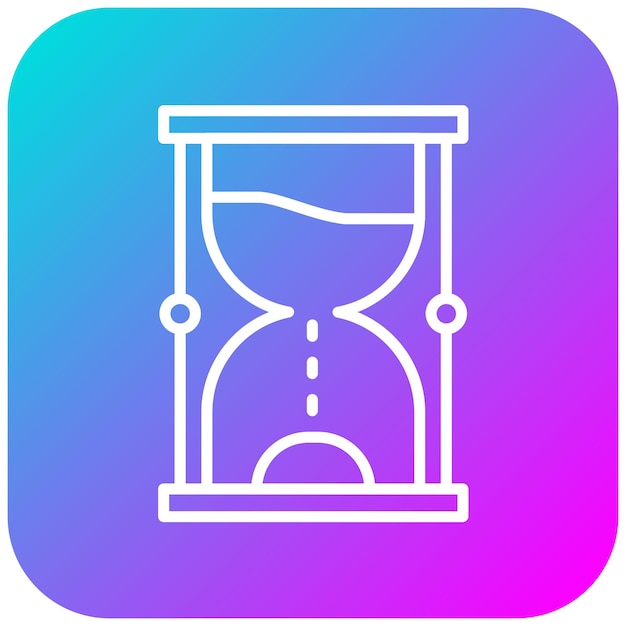 El icono vectorial de reloj de arena se puede usar para el conjunto de iconos de hora y fecha