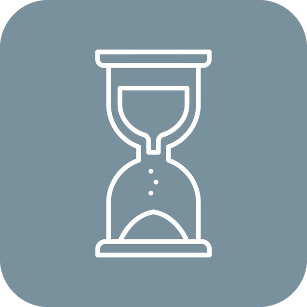 El icono vectorial del reloj de arena se puede usar para el conjunto de iconos de inicio de negocios
