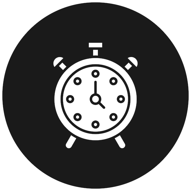 El icono vectorial del reloj despertador se puede usar para el conjunto de iconos de artículos para el hogar