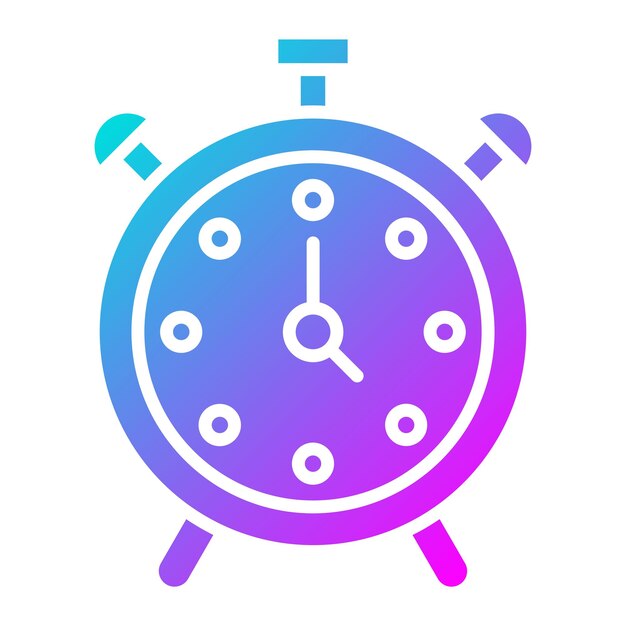 El icono vectorial del reloj despertador se puede usar para el conjunto de iconos de artículos para el hogar