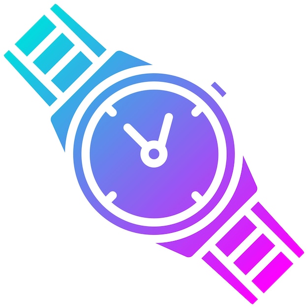 El icono vectorial del reloj de muñeca se puede usar para el conjunto de iconos de lujo