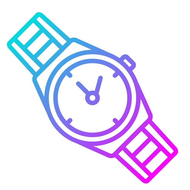El icono vectorial del reloj de muñeca se puede usar para el conjunto de iconos de lujo