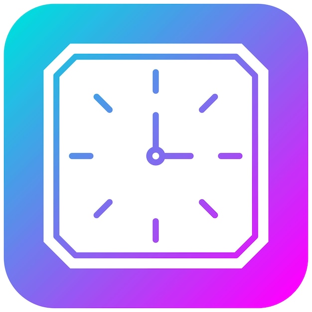 El icono vectorial del reloj de pared se puede usar para el conjunto de iconos de hora y fecha
