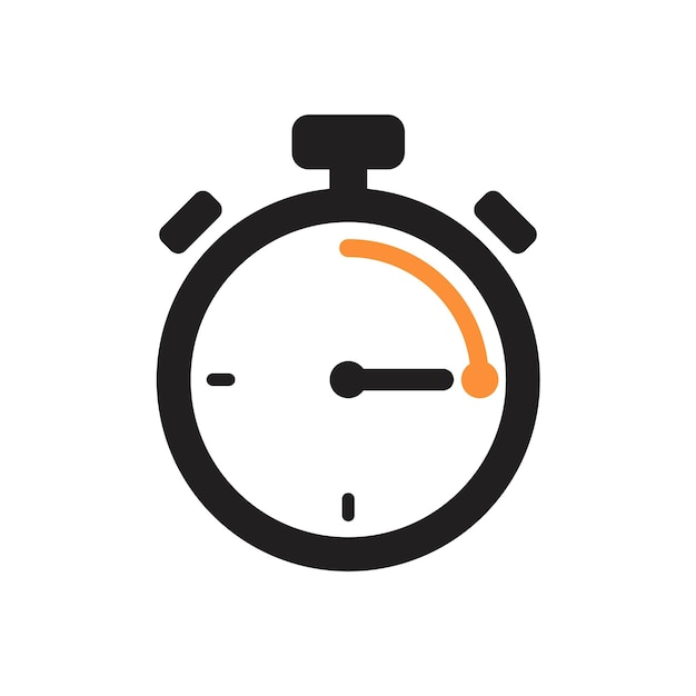 Icono vectorial de reloj de stop creativo icono vector de tiempo rápido